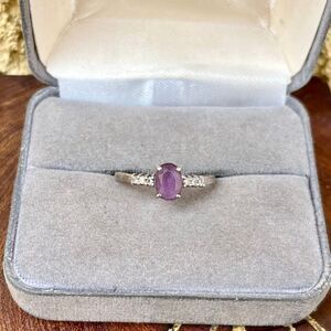 Vintage Amethyst Ring Size 6.5 80s Jewelry February Birthstone